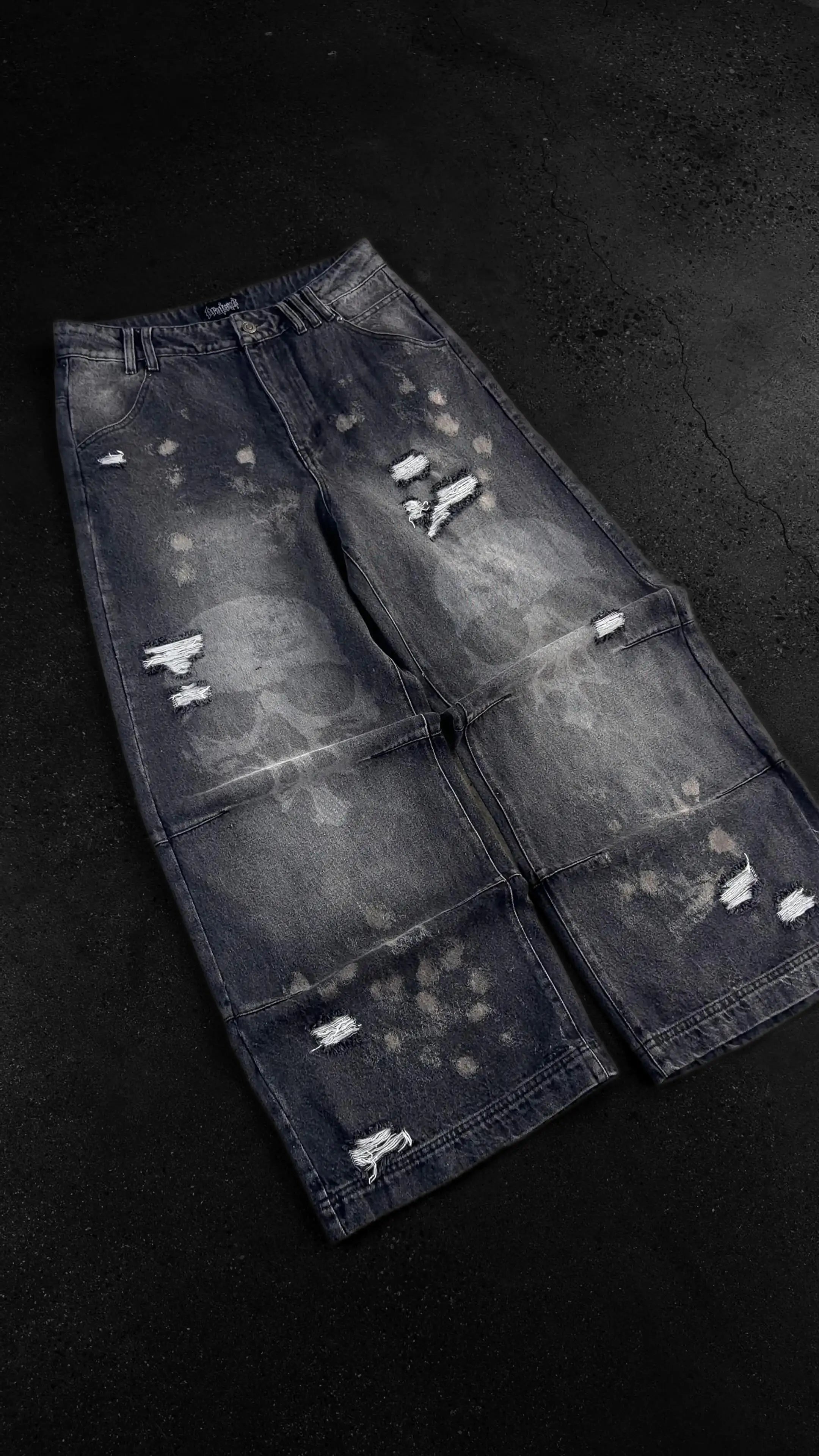 Y2K gothic women retro baggy jeans