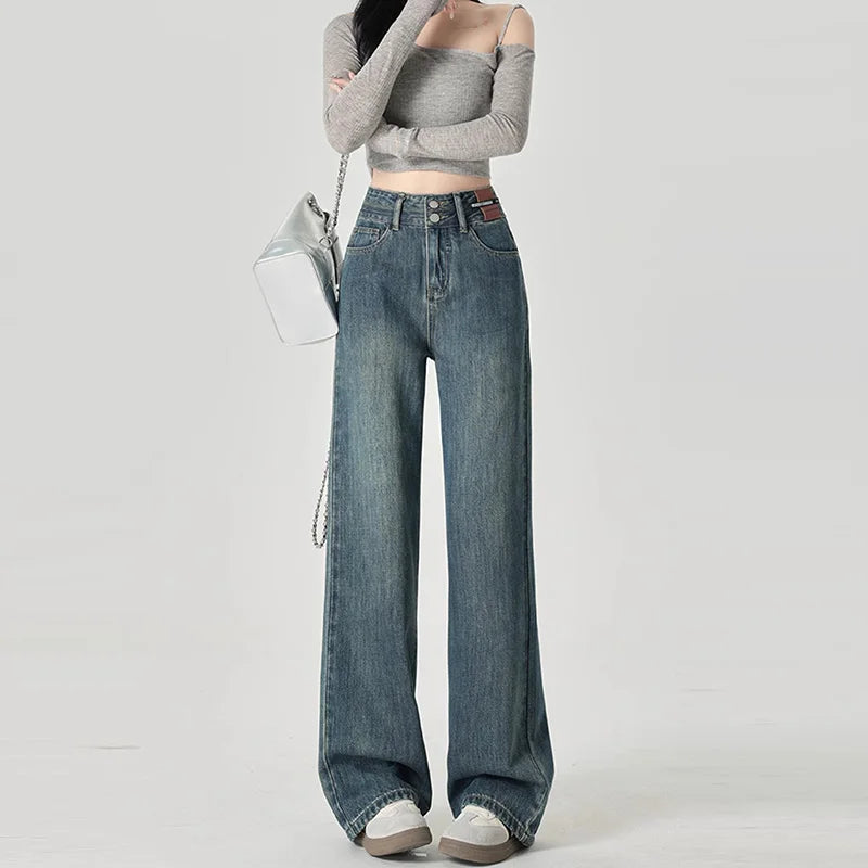 Women's narrow cut wide leg jeans